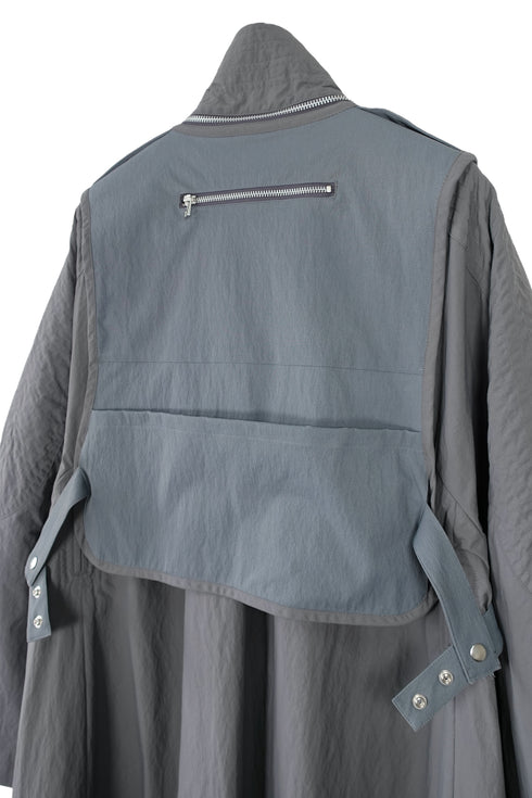 ECO GIL LONG COAT w/VEST -GRAY(BAMBOO CHARCOAL)- *Last1